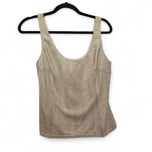 JS Collections Metallic Gold Tank Top